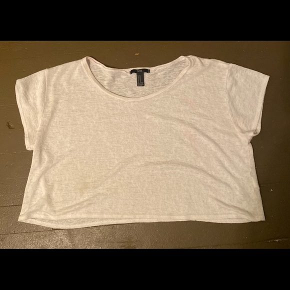 Tops - White Cropped Top, brand XXI size Medium